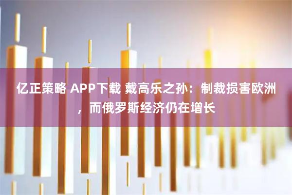 亿正策略 APP下载 戴高乐之孙：制裁损害欧洲，而俄罗斯经济仍在增长
