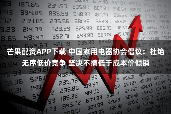 芒果配资APP下载 中国家用电器协会倡议：杜绝无序低价竞争 坚决不搞低于成本价倾销