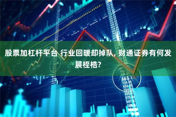 股票加杠杆平台 行业回暖却掉队, 财通证券有何发展桎梏?